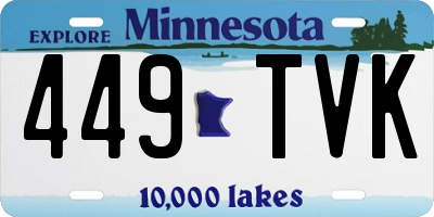 MN license plate 449TVK