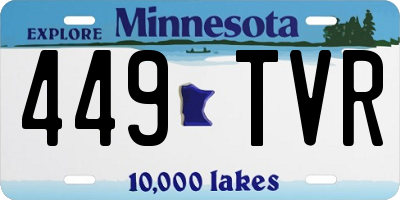 MN license plate 449TVR