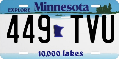 MN license plate 449TVU