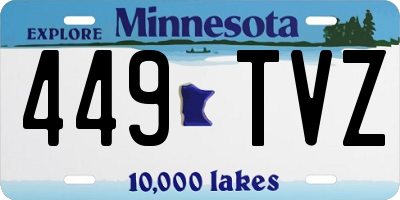 MN license plate 449TVZ