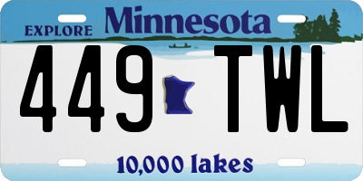 MN license plate 449TWL