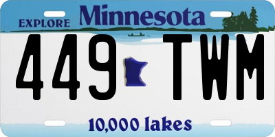 MN license plate 449TWM