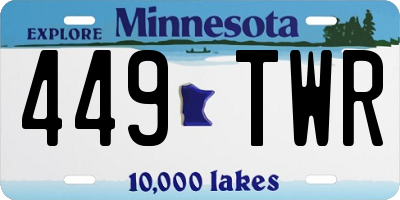 MN license plate 449TWR
