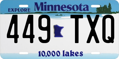 MN license plate 449TXQ