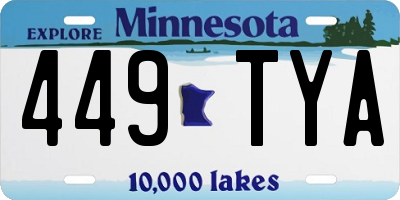 MN license plate 449TYA