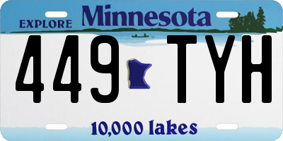 MN license plate 449TYH