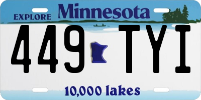 MN license plate 449TYI
