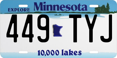 MN license plate 449TYJ