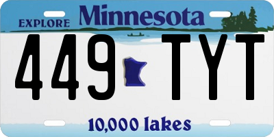 MN license plate 449TYT