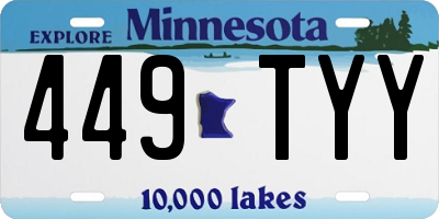 MN license plate 449TYY