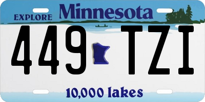 MN license plate 449TZI