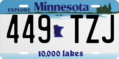MN license plate 449TZJ