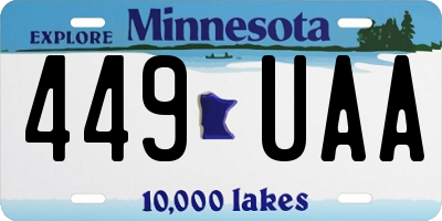 MN license plate 449UAA