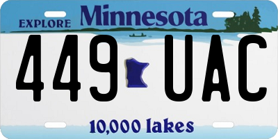 MN license plate 449UAC
