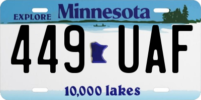 MN license plate 449UAF