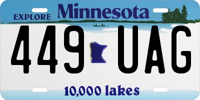 MN license plate 449UAG