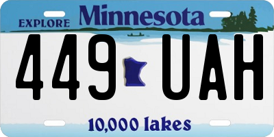 MN license plate 449UAH