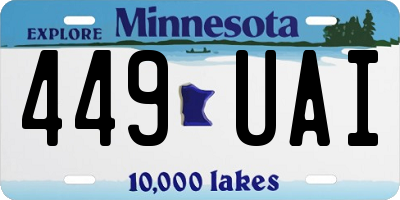 MN license plate 449UAI
