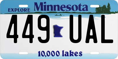 MN license plate 449UAL