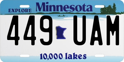 MN license plate 449UAM