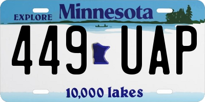 MN license plate 449UAP