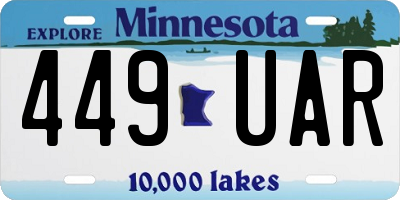 MN license plate 449UAR