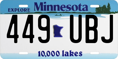 MN license plate 449UBJ