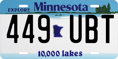 MN license plate 449UBT
