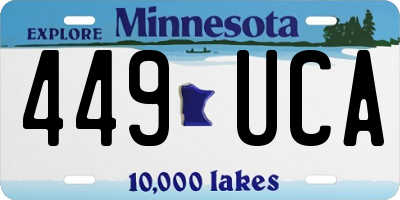 MN license plate 449UCA