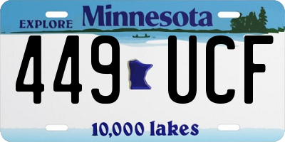 MN license plate 449UCF