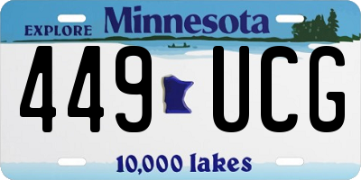 MN license plate 449UCG