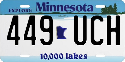 MN license plate 449UCH