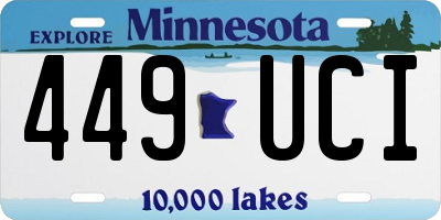 MN license plate 449UCI