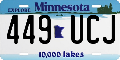 MN license plate 449UCJ