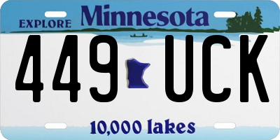 MN license plate 449UCK