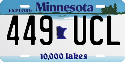 MN license plate 449UCL
