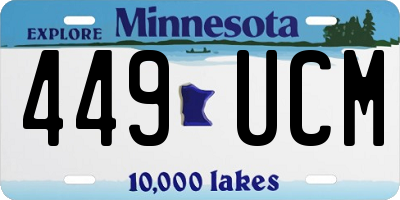 MN license plate 449UCM