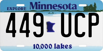 MN license plate 449UCP