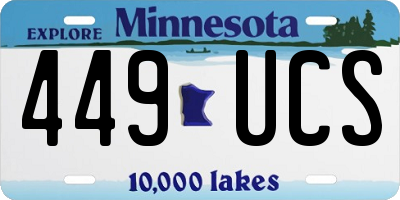 MN license plate 449UCS