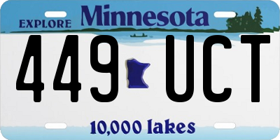 MN license plate 449UCT