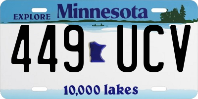 MN license plate 449UCV