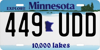 MN license plate 449UDD