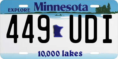 MN license plate 449UDI