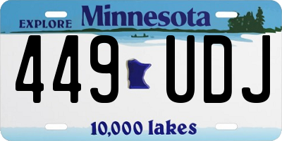 MN license plate 449UDJ