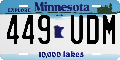 MN license plate 449UDM