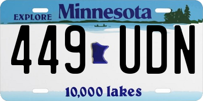 MN license plate 449UDN