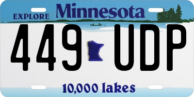 MN license plate 449UDP