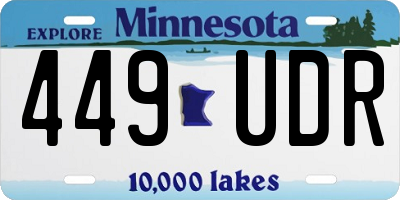 MN license plate 449UDR