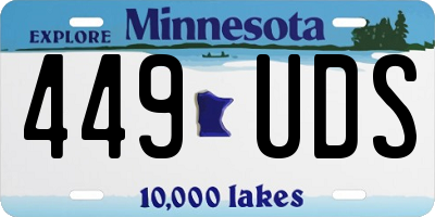 MN license plate 449UDS