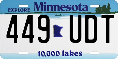 MN license plate 449UDT